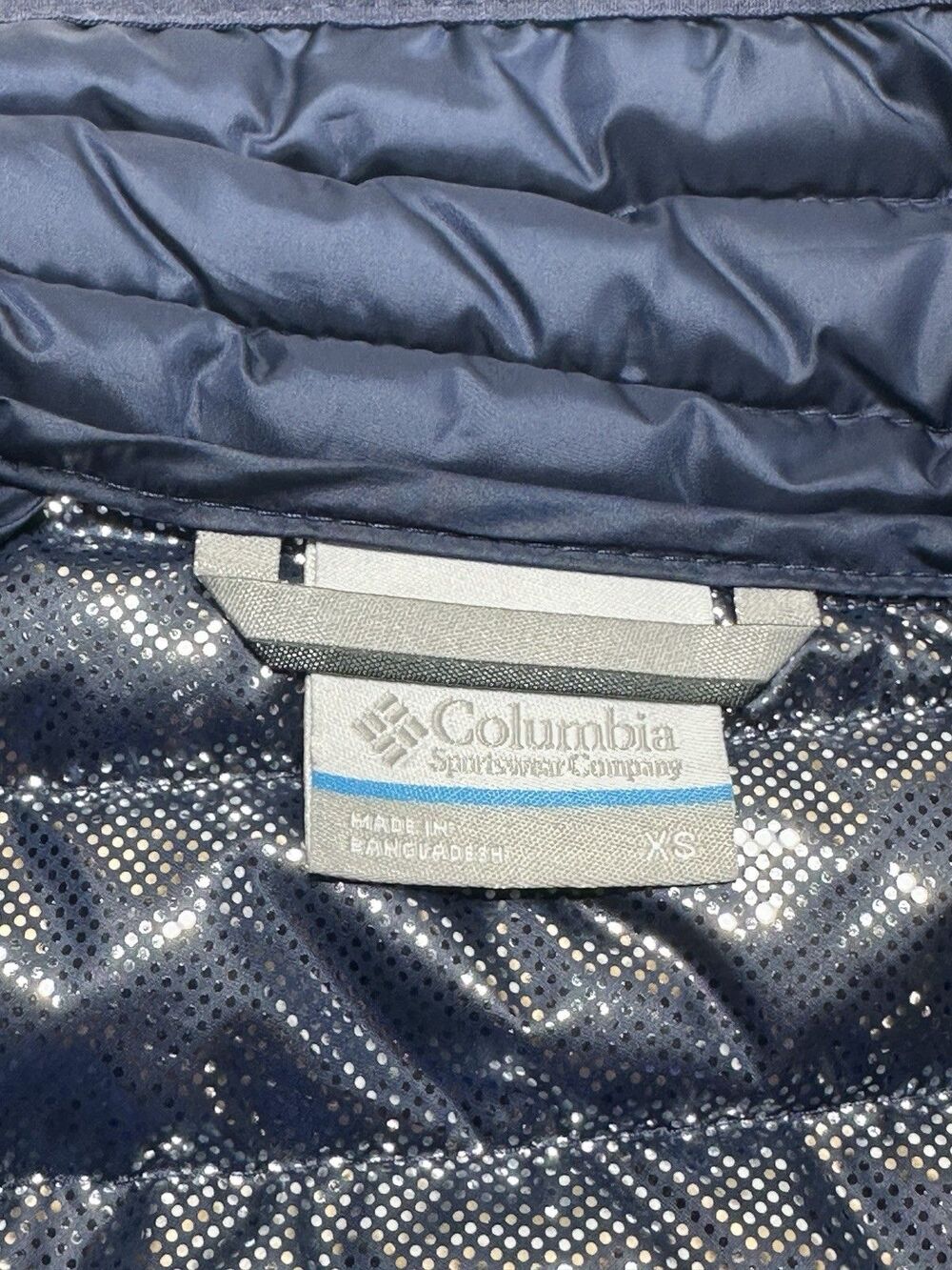 Columbia Puffer Vest Powder Lite Women’s Size XS Omni-Heat Full Zip Navy NWT NEW - Picture 4 of 10